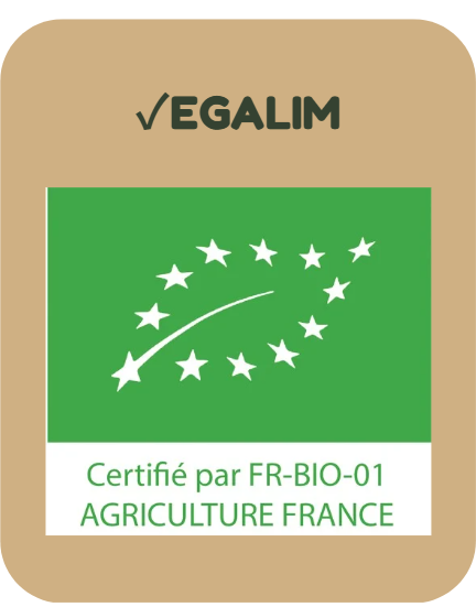 Conforme EGalim, certifié Agriculture Biologique