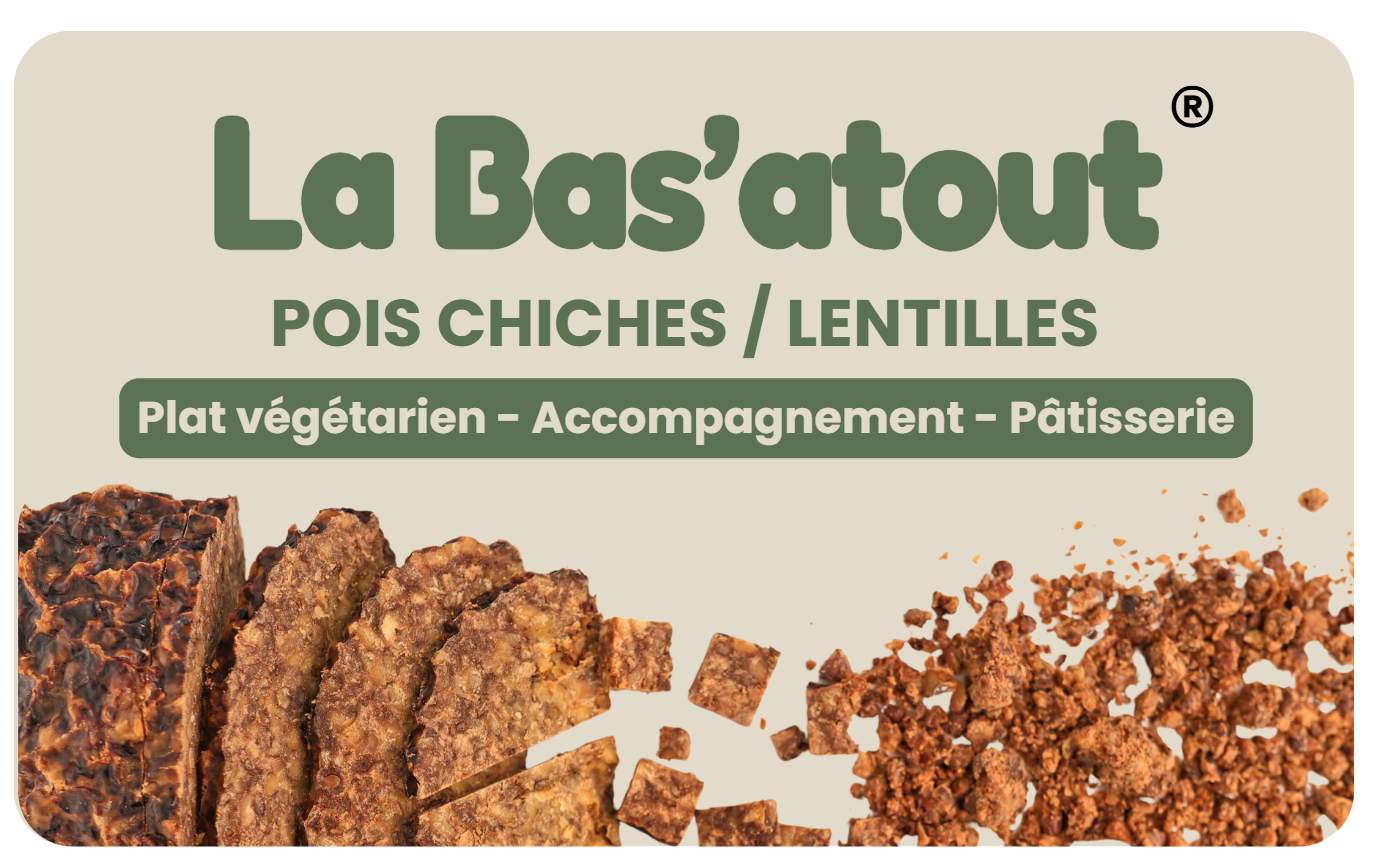 La Bas'atout, pois chiches et lentilles : plat végétarien, accompagnement, pâtisserie